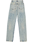 RAEY Womens Organic & Recycled Lean Straight Leg Full Length Jean in Blue