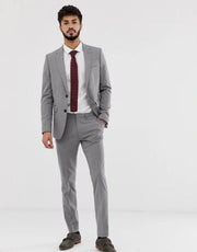 Burton Menswear Mens Skinny Fit Suit Jacket in Light Grey