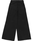 RAEY Womens Organic Wide Leg Cargo Jean in Black