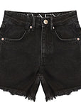 RAEY Womens Comet Organic Denim Shorts in Black