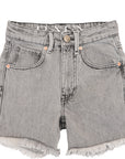 RAEY Womens Comet Organic Denim Shorts in Grey