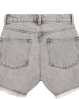 RAEY Womens Comet Organic Denim Shorts in Grey