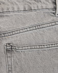 RAEY Womens Comet Organic Denim Shorts in Grey