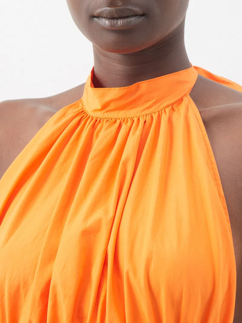 Womens Le Sirenuse Positano Midi Sun Dresses In Orange