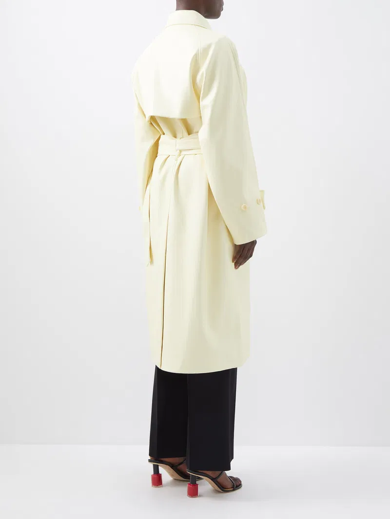 Womens Pswl Trench Coats In Pale Yellow