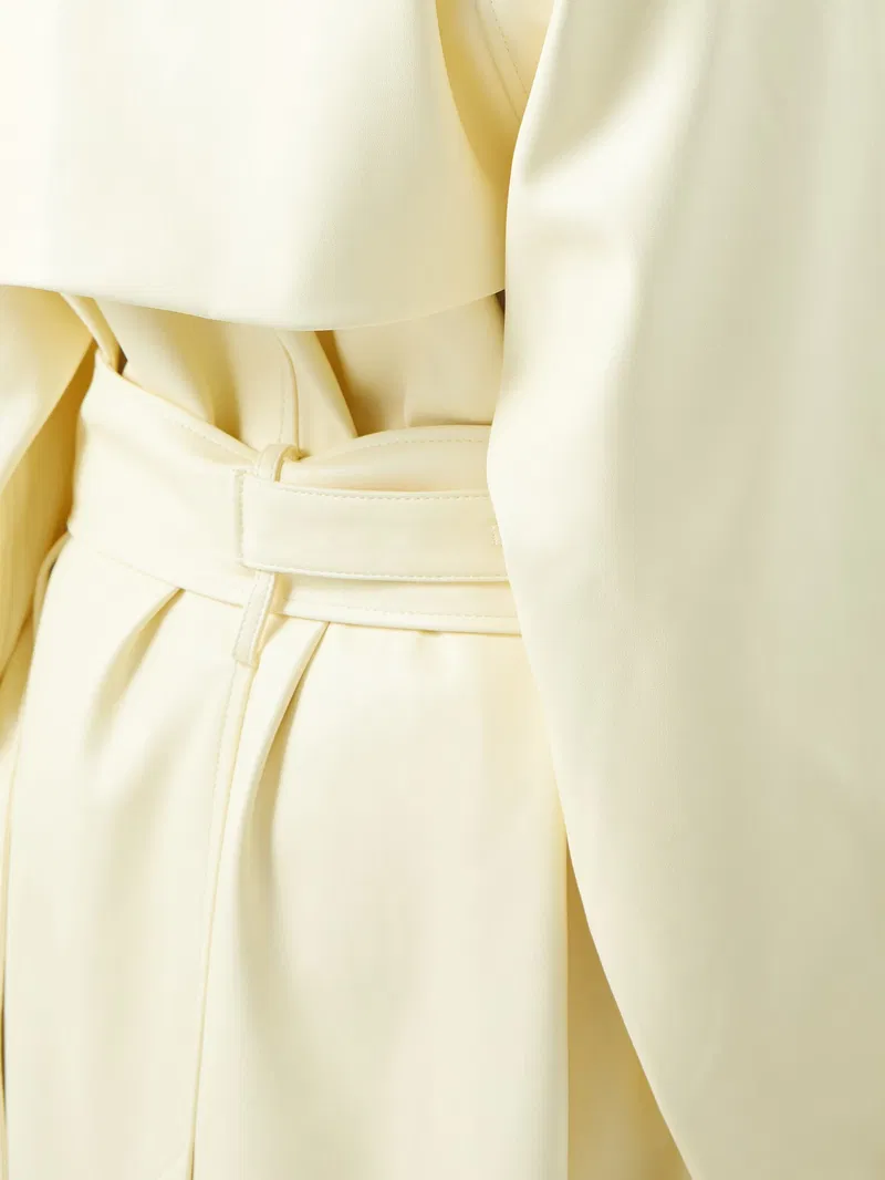 Womens Pswl Trench Coats In Pale Yellow