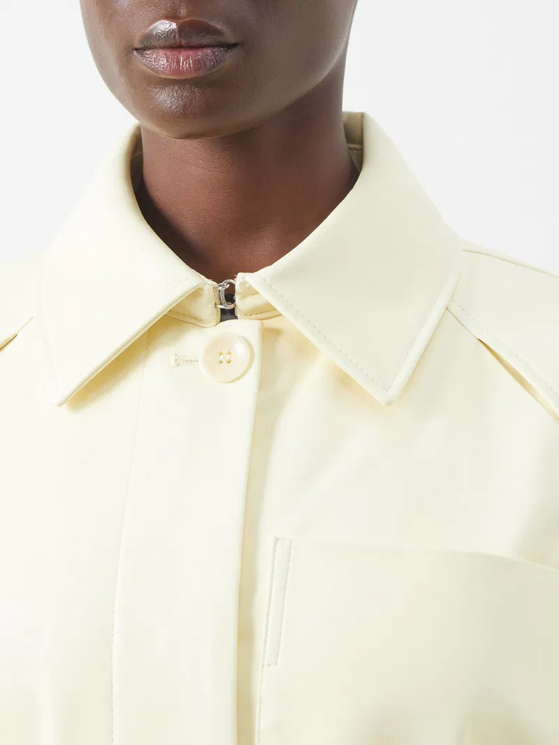 Womens Pswl Trench Coats In Pale Yellow