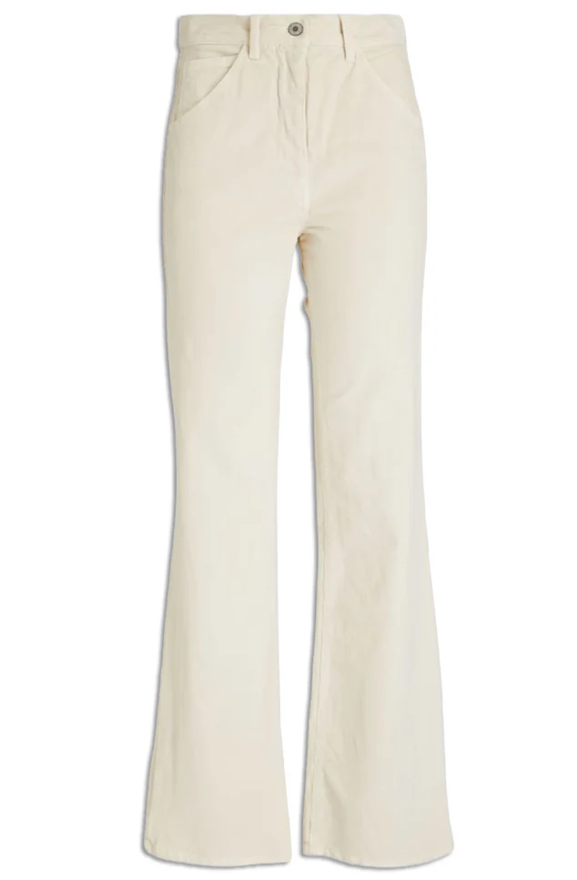 Womens Nili Lotan Straight Leg In Ivory