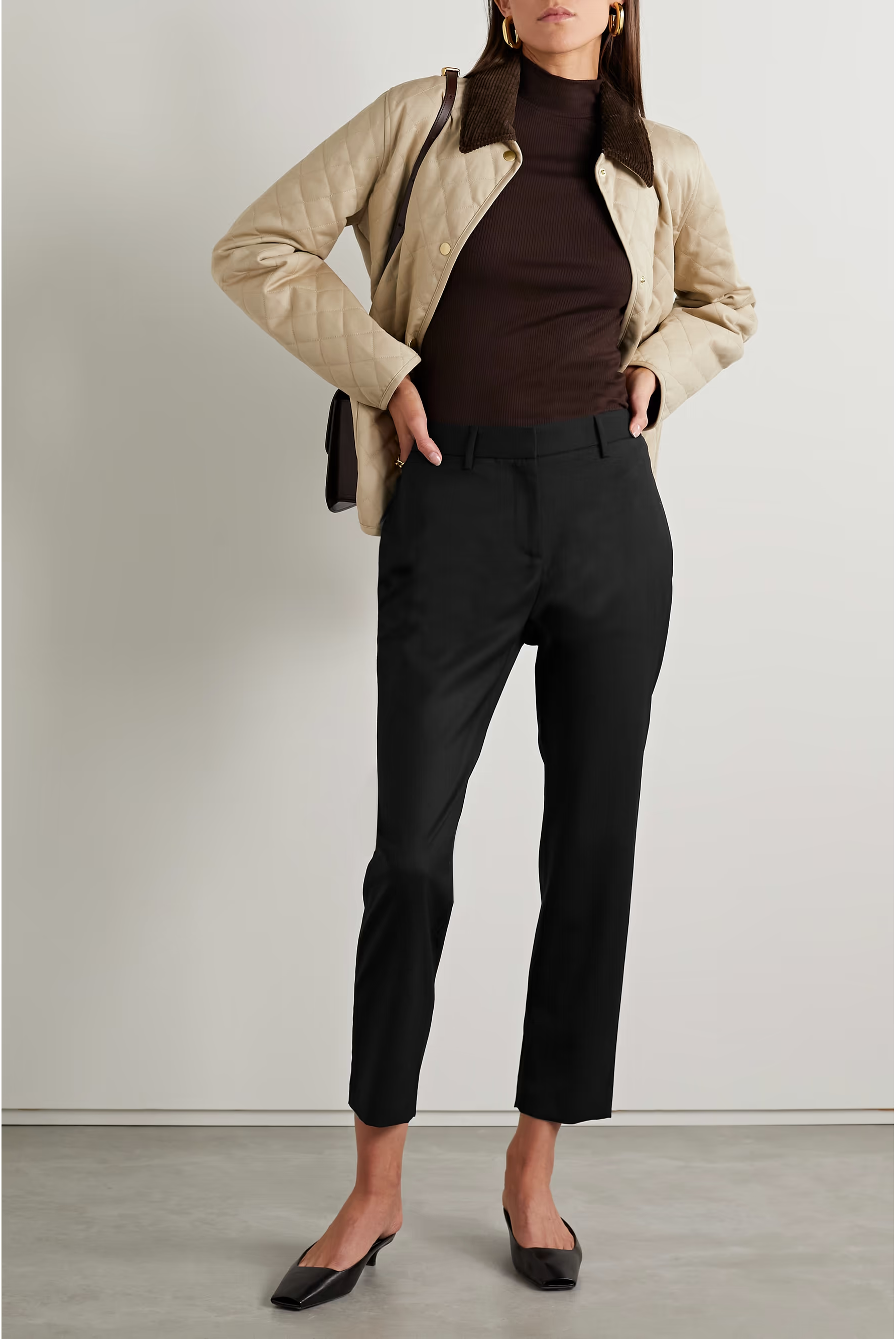 Womens Nili Lotan Straight Leg In Black