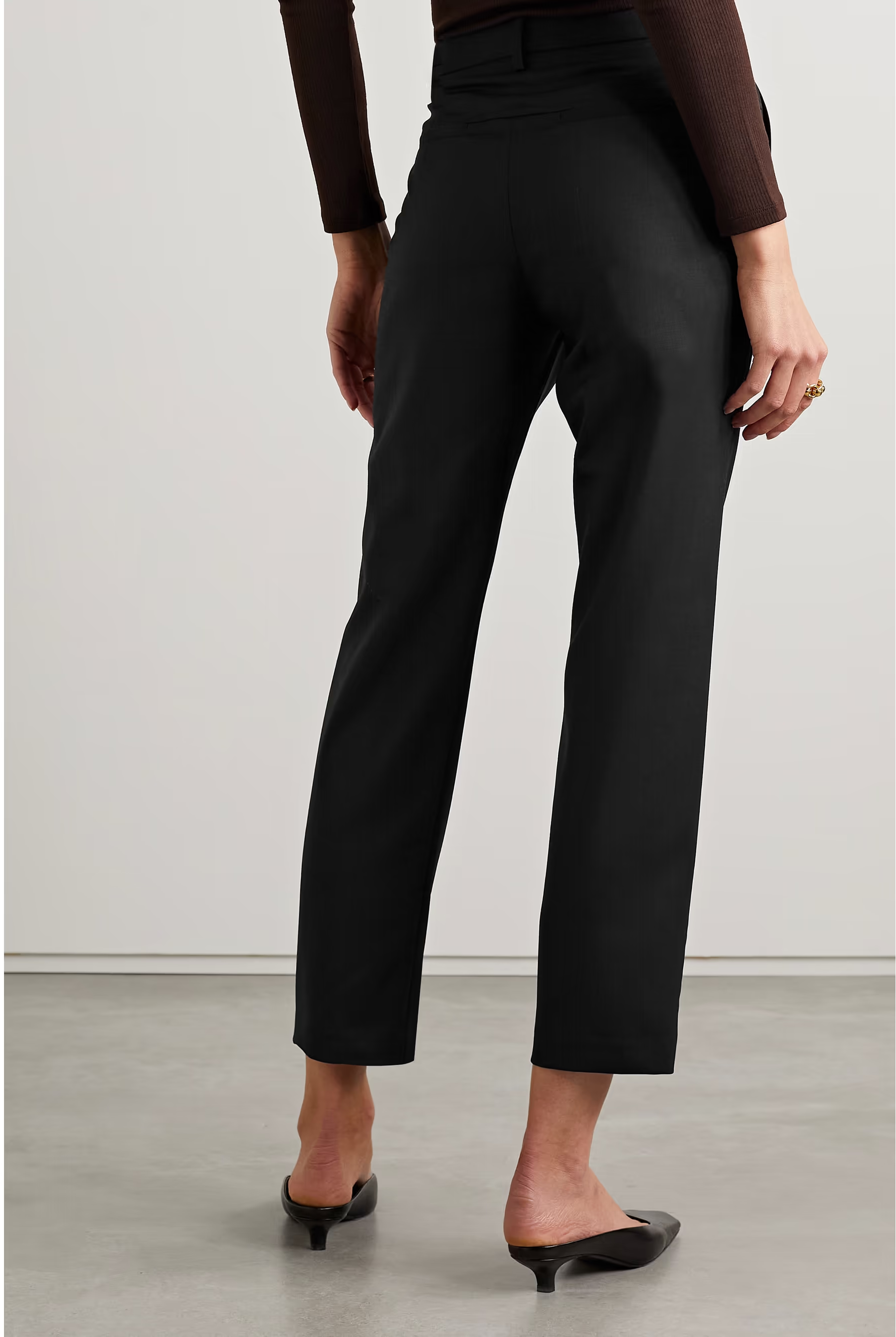Womens Nili Lotan Straight Leg In Black