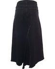 RAEY Womens Organic Raw Hem Fishtail Denim Skirt in Black