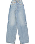 RAEY Womens 90S High Waisted Wide Leg Jean in Blue