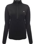 J.Lindeberg Mens Luke Half Zip Mid Layer in Black