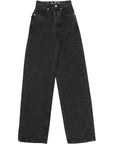 RAEY Womens 90S High Waisted Wide Leg Jean in Black