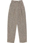 RAEY Womens Unstructured Wool Tweed Tapered Leg Trousers in Multicoloured