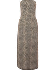 RAEY Womens Leopard Jacquard Bandeau Dress in Beige