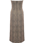 RAEY Womens Leopard Jacquard Bandeau Dress in Beige