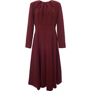 Emilia Wickstead Womens Belgium Bonotto Double Crepe Midi Dress in Red