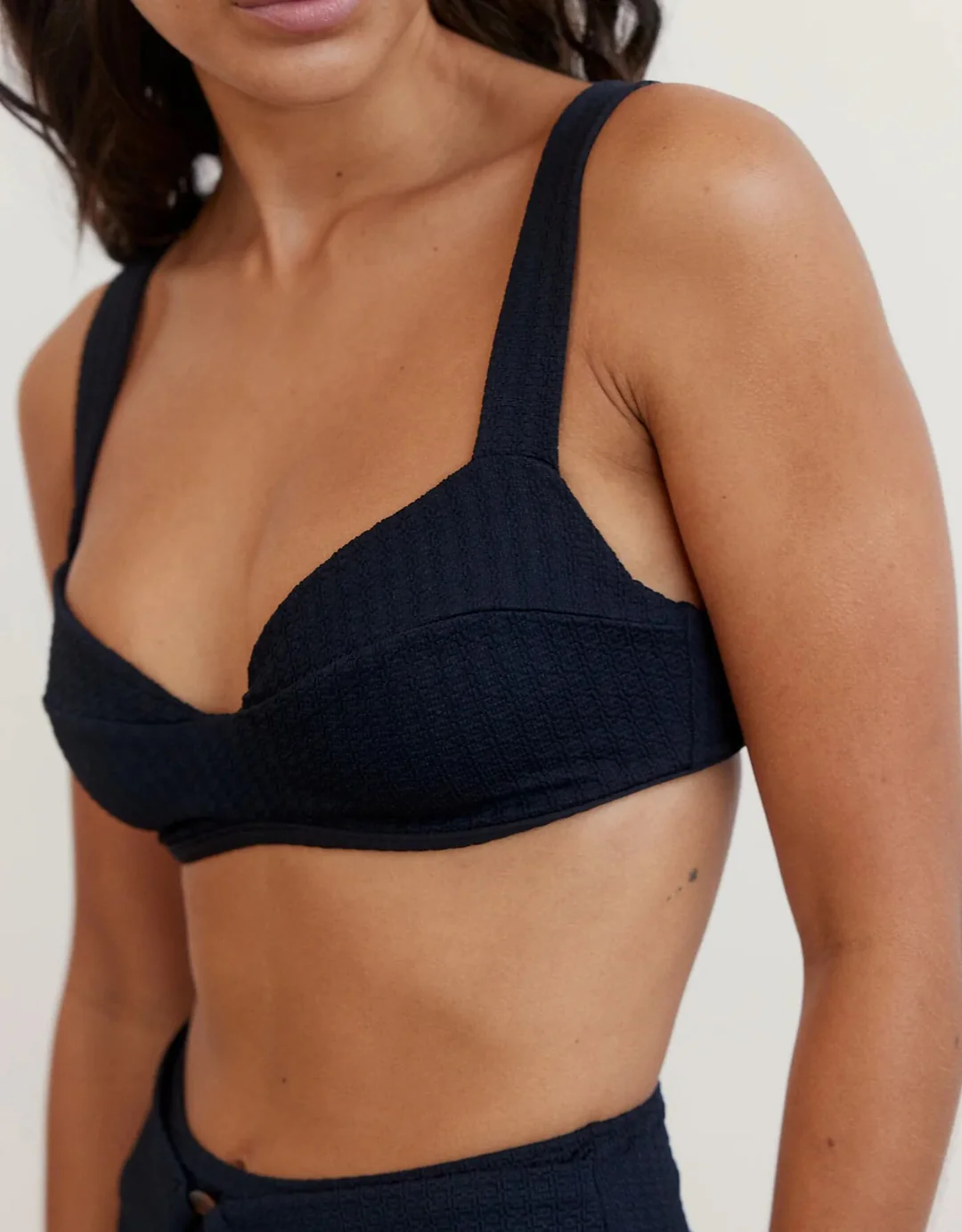 Womens Boteh Bikini Tops In Black