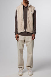 NN.07 Nil vest 3445 slim fit bodywarmer in ecru