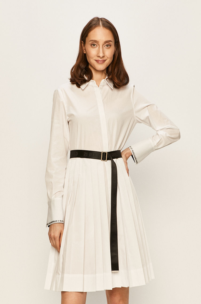 Karl Lagerfeld Women's Midi Dress in White