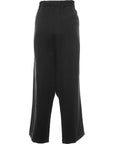 RAEY Mens Gathered Waist Linen Trousers in Black