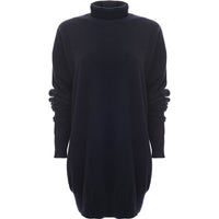 RAEY Womens Journo Recycled Cashmere Roll Neck Jumper in Navy