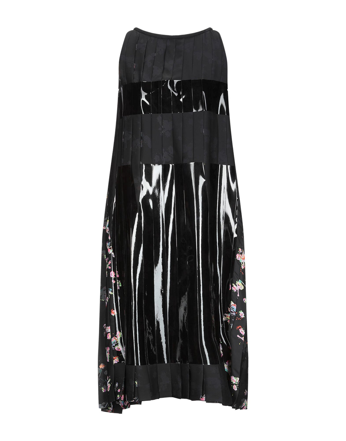 Maison Margiela Women's Crew Neck Pleated Midi Dress