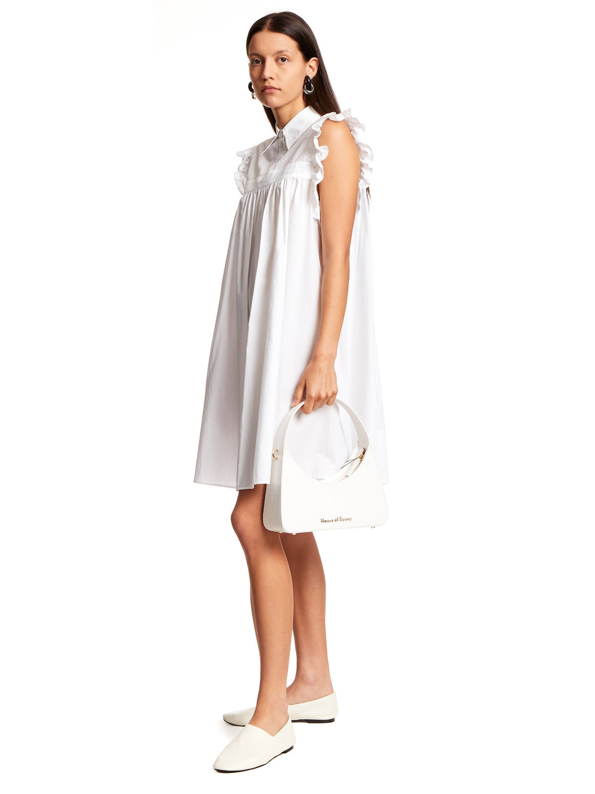 Mm6 Maison Margiela Women's Midi Dress in White