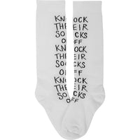 RAEY Womens Knock Their Socks Off Socks in White