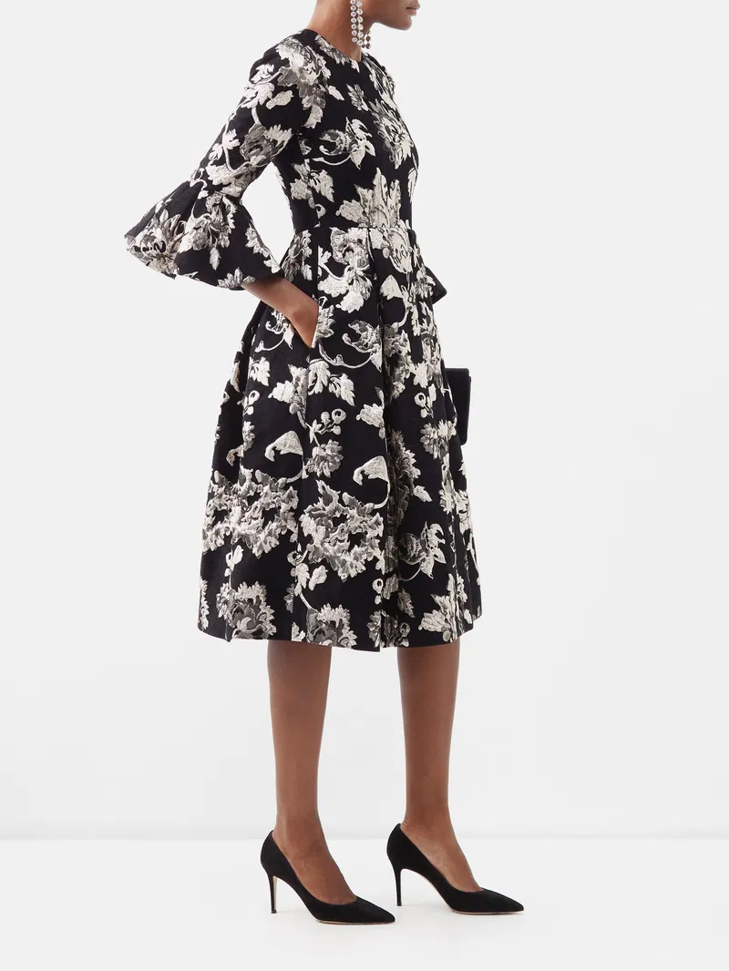 Womens Erdem Occasion Dress In Black Silver