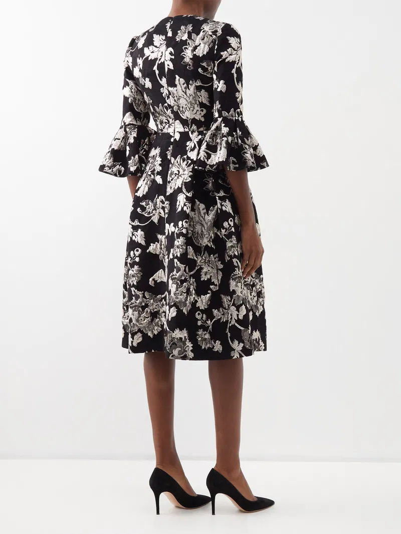 Womens Erdem Occasion Dress In Black Silver