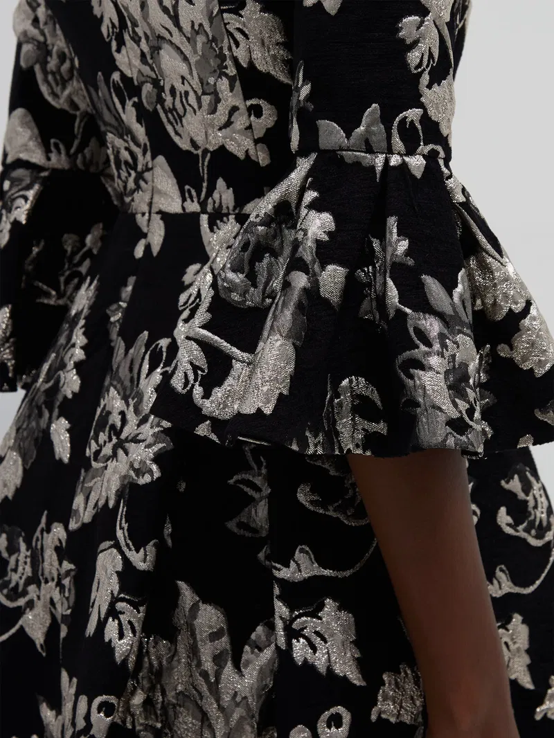 Womens Erdem Occasion Dress In Black Silver