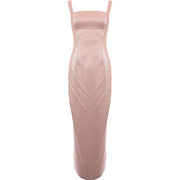 Emilia Wickstead Womens Michelina Metallic Floor Length  Dress in Pink