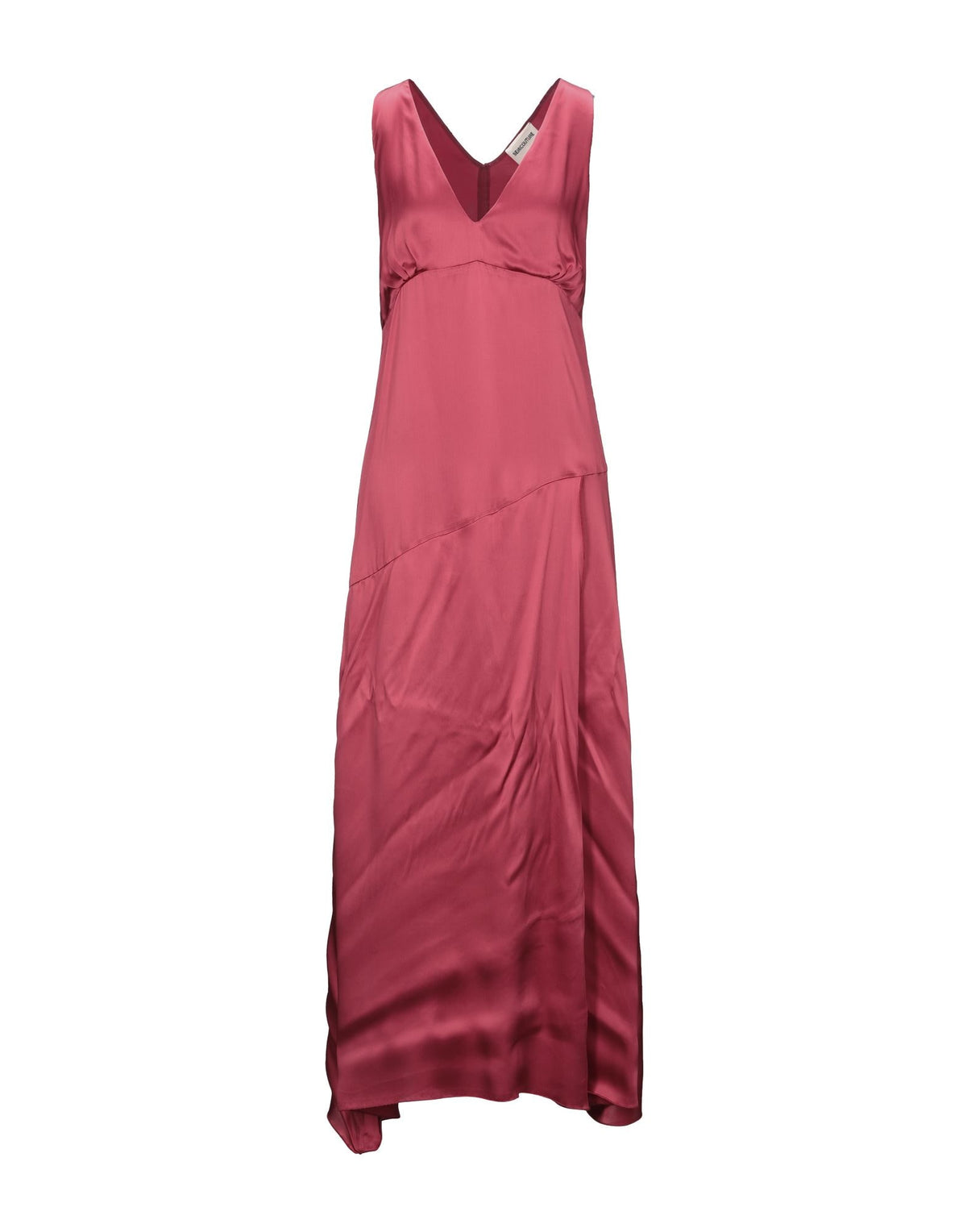 Semicouture Women's V-Neck Satin Maxi Dress