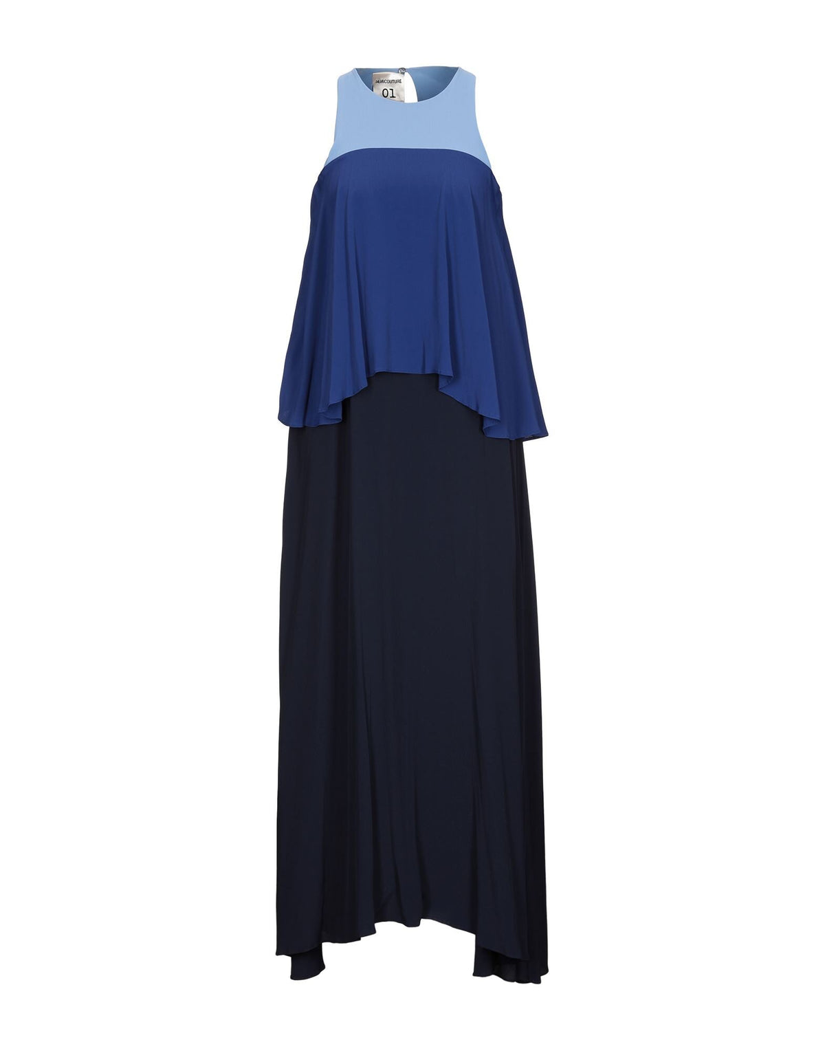 Semicouture Women's Crew Neck Flared Maxi Dress