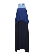 Semicouture Women's Crew Neck Flared Maxi Dress
