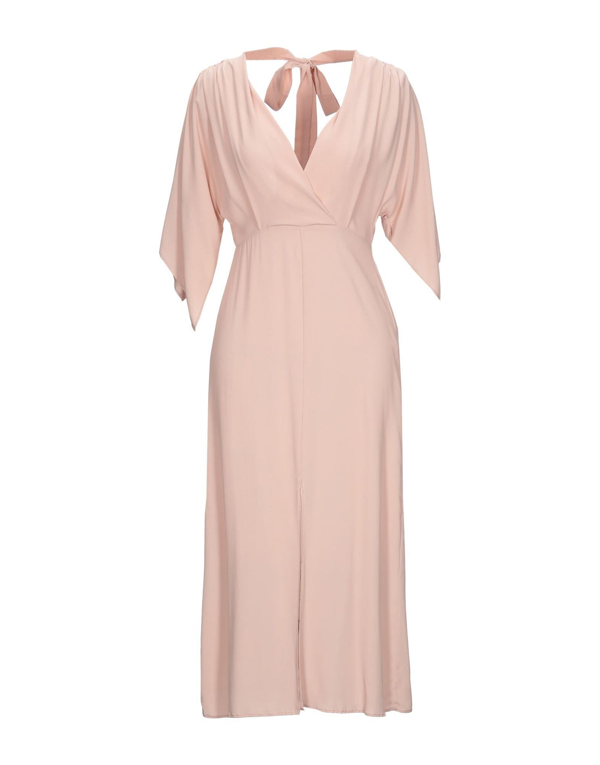Semicouture Women's V-Neck Crepe Midi Dress