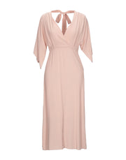 Semicouture Women's V-Neck Crepe Midi Dress