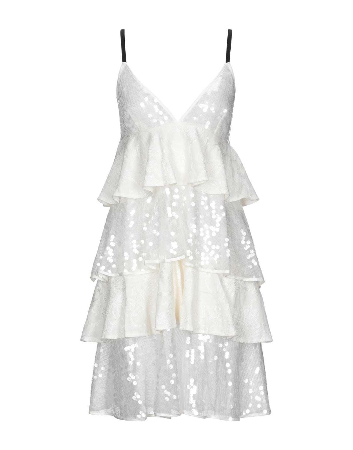 Semicouture Women's V-Neck Sequin Midi Dress