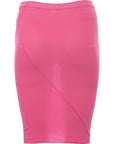 Rick Owens Womens Tube Stretch Cupro Jersey Mini Skirt In Pink