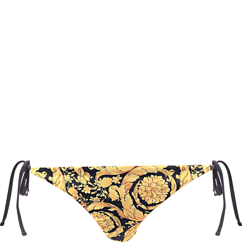 Versace Womens C/O Lycra Tie Side Bikini Bottom In Multi