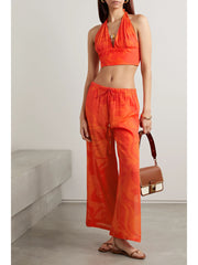 Womens Etro Crop Tops In Orange Print