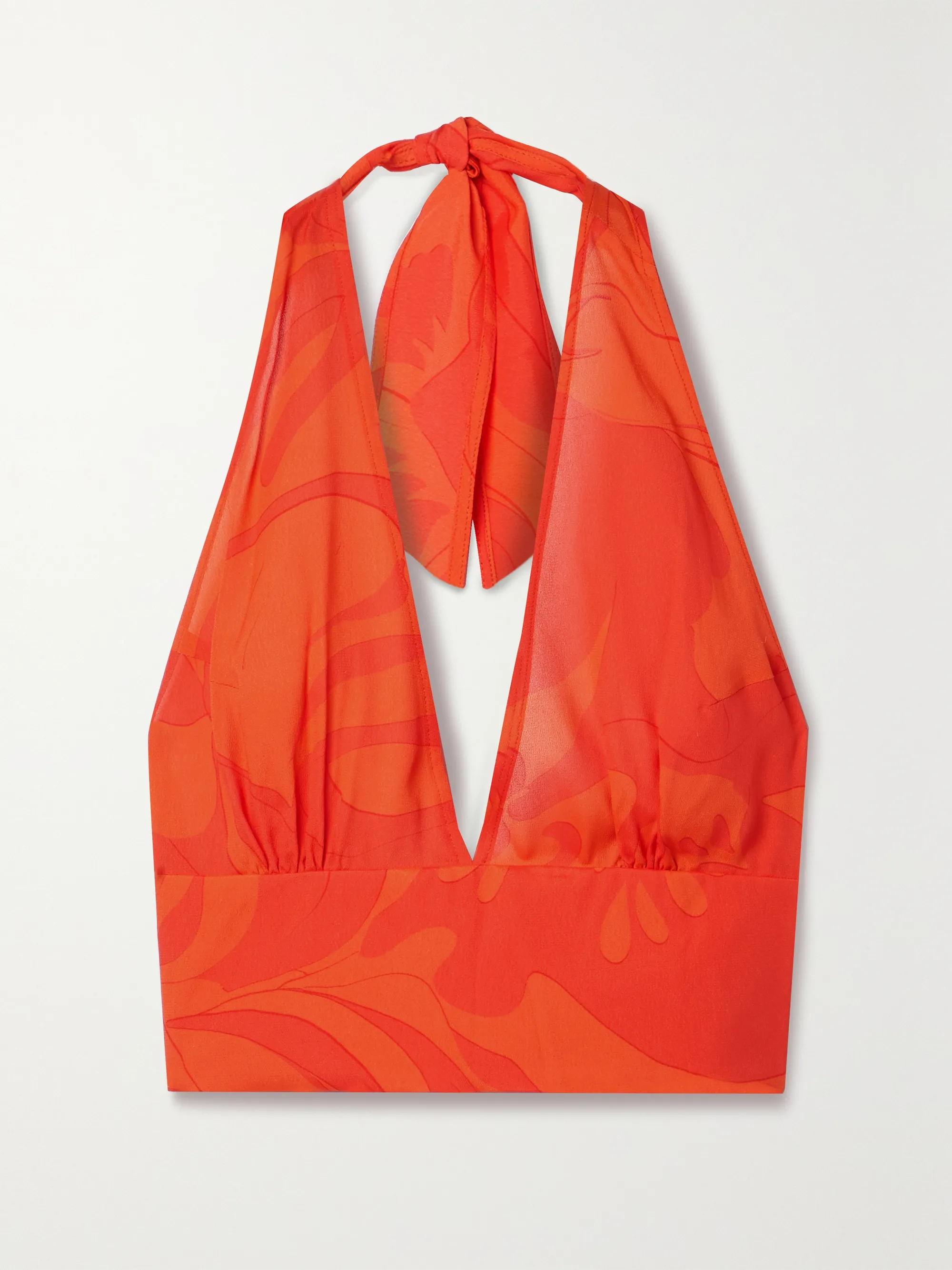 Womens Etro Crop Tops In Orange Print