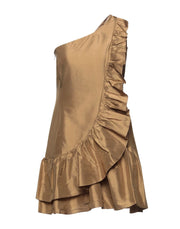 Twinset Women's One-Shoulder Ruffle Mini Dress