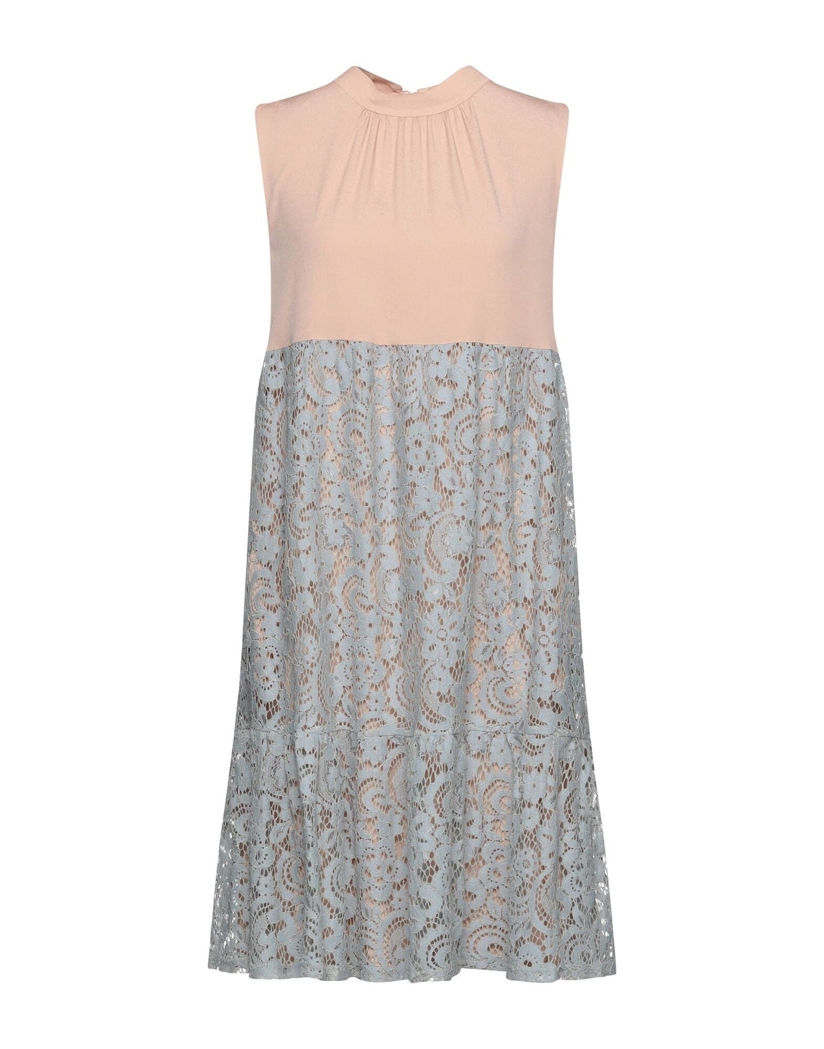 Semicouture Women's Crew Neck Lace Midi Dress