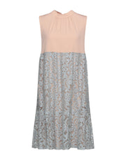 Semicouture Women's Crew Neck Lace Midi Dress