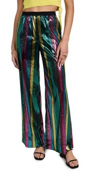 Womens La Double J Wide Leg Trousers In Rainbow
