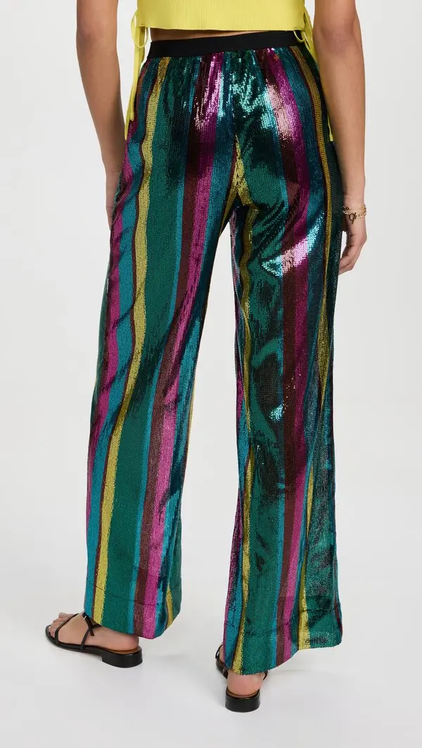 Womens La Double J Wide Leg Trousers In Rainbow