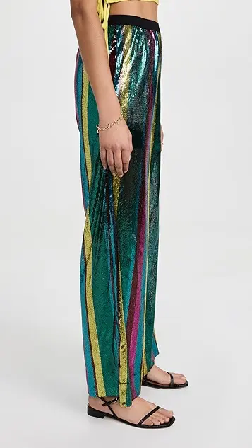 Womens La Double J Wide Leg Trousers In Rainbow